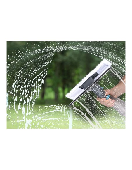 Limpiacristales con mopa y spray todo en uno, con depósito