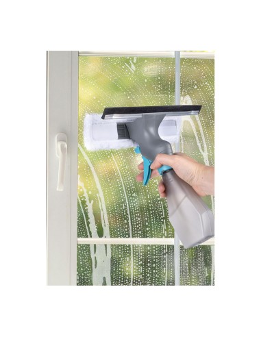 Limpiacristales con mopa y spray todo en uno,...