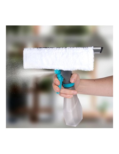 Limpiacristales con mopa y spray todo en uno,...