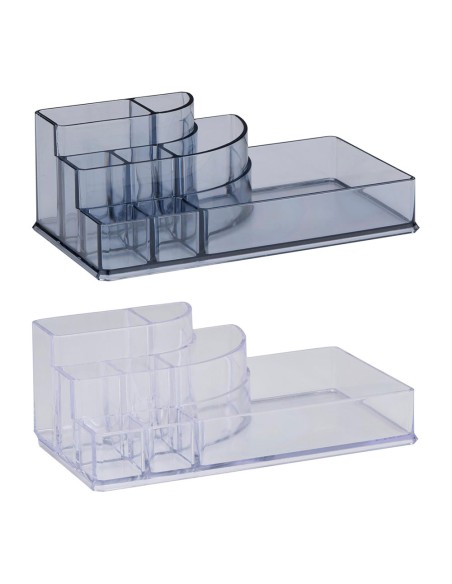 Organizador cosméticos con 8 compartimentos distribución circular, colores surtidos