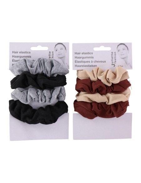 Pack de 4 elásticos para el cabello, 2 colores surtidos. juliette fashion