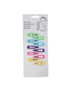 Pack de 10 clips de colores para el pelo, medida 4,8cm. juliette fashion 2
