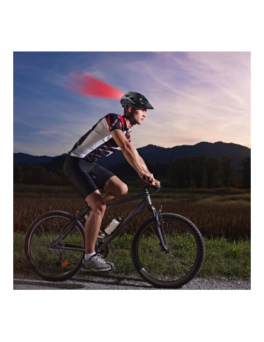 Casco bicicleta con leds rojos talla m 55 - 58 cm