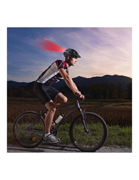 Casco bicicleta con leds rojos talla m 55 - 58 cm