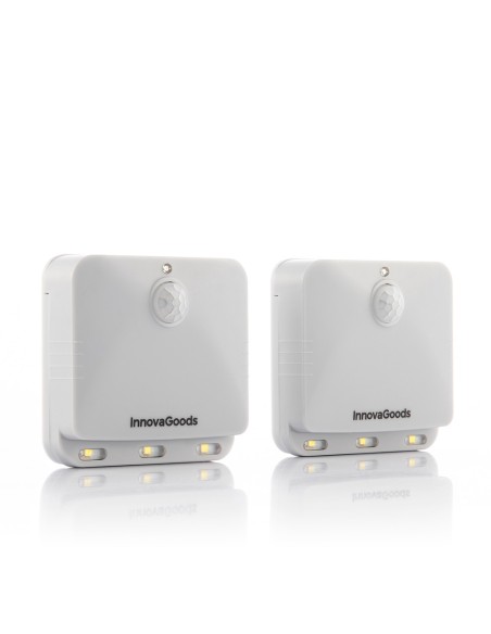 Piloto noche led con sensor movimiento, 2 unidades