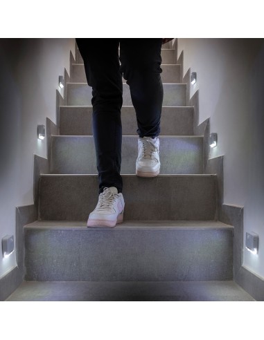 Piloto noche led con sensor movimiento, 2 unidades