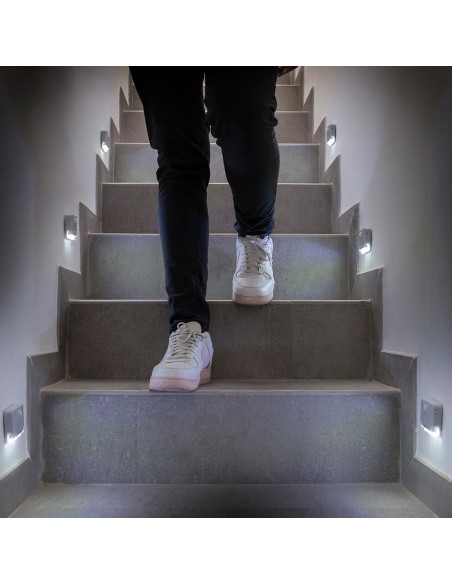 Piloto noche led con sensor movimiento, 2 unidades