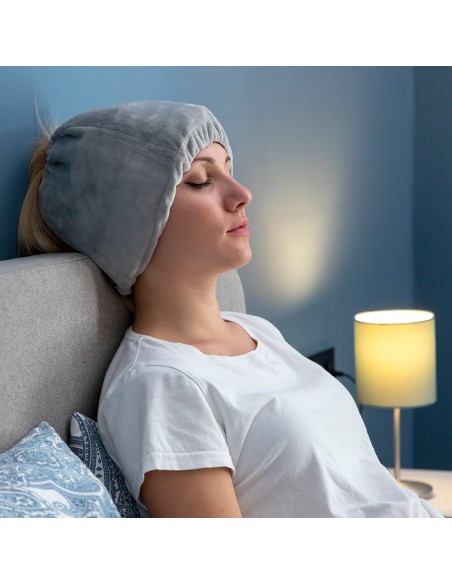 Gorro de gel para migrañas y relajación hawfron, color gris. innovagoods