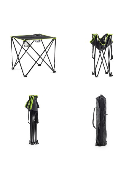 Mesa de camping textil plegable con funda cafolby. innovagoods