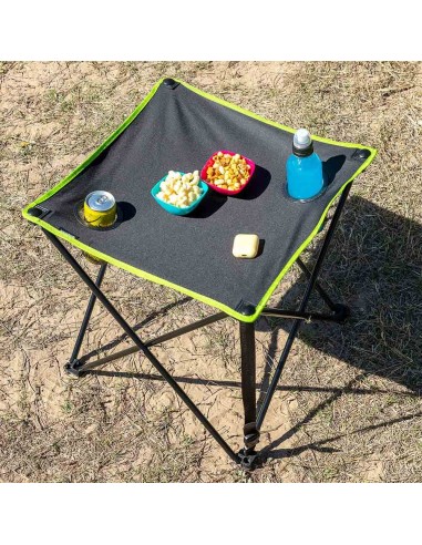 Mesa de camping textil plegable con funda...