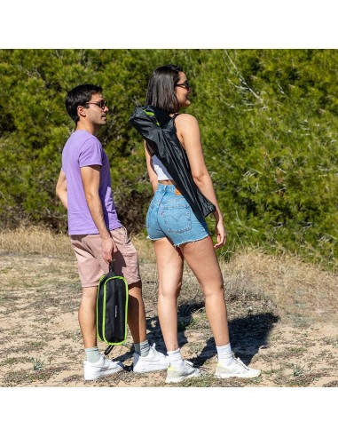 Mesa de camping textil plegable con funda...