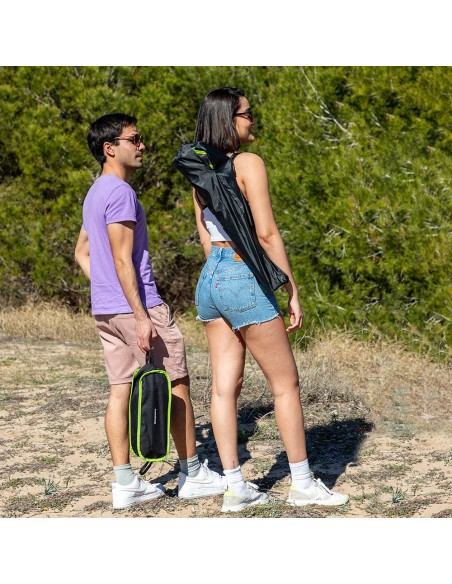 Mesa de camping textil plegable con funda cafolby. innovagoods