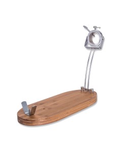 jamonero plegable cabezal giratorio base madera 3 claveles