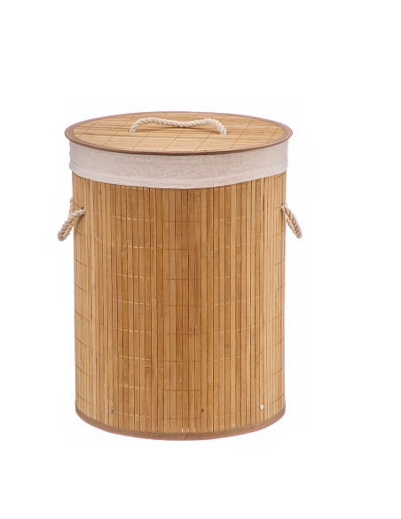Cesto para ropa de bambú 35 x 35 x 50 cm
