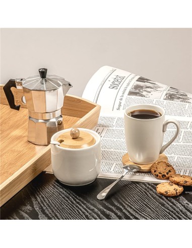 Juego de 6 tazas porcelana mate 350 ml blanco...