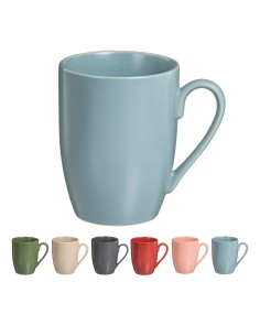 Juego de 6 tazas porcelana mate 350 ml 6 colores surtidos kozina