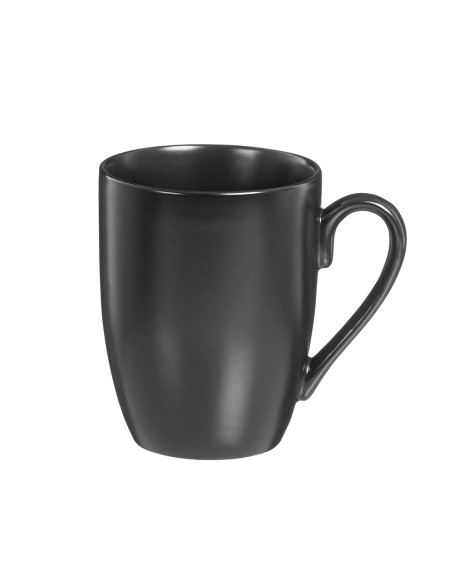Juego de 6 tazas porcelana yumei 350 ml negra kozina