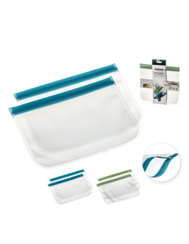 Bolsas reutilizables herméticas zip, 2 uds, 2...
