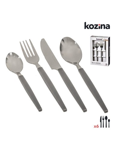 Cuberteria 24 piezas acero inoxidable kozina