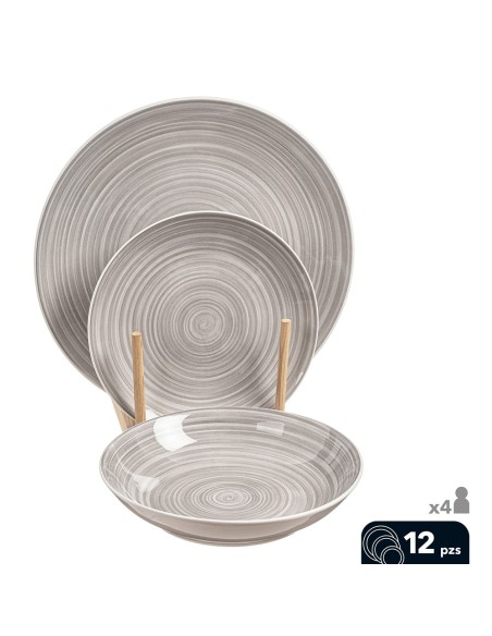 Vajilla 12 pcs porcelana sakura 26,5 / 20 / 19 cm caison