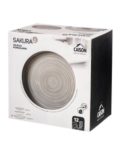 Vajilla 12 pcs porcelana sakura 26,5 / 20 / 19 cm caison 2