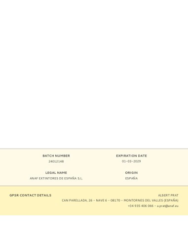 Aerosol apagafuegos espuma 600ml anaf group