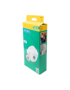 Pack 2 mascaras antipolvo ffp2 nr d con valvula respiracion y filtro 4947000 wolfcraft 2