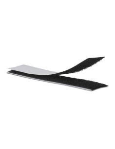 Tira adhesiva de cierre de gancho y bucle 2x10cm. negro, 2143-3, inofix