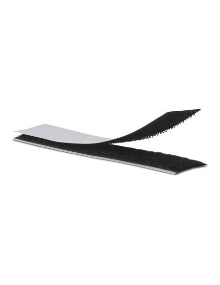 Tira adhesiva de cierre de gancho y bucle 2x10cm. negro, 2143-3, inofix