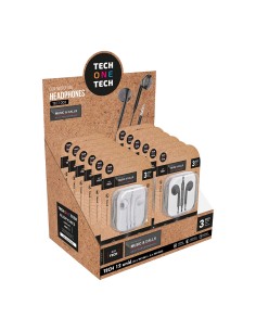 Expositor auriculares eartech 12 unid jack (6+6). tech one tech