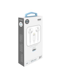 Auriculares hip blancos, lightning (comp. apple). tech one tech