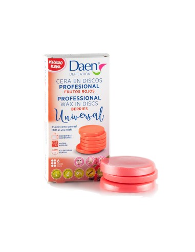 Cera de depilación en pastillas 120gr, frutos rojos daen