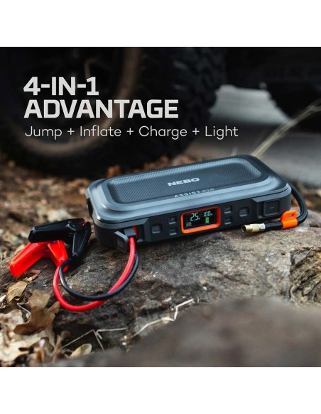 Arrancador + compresor de aire assist air jump starter. nebo