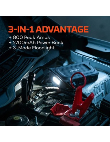 Arrancador 800amps+powerbank 8100 mah assist...