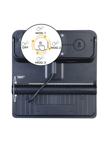 Aplique solar 12w 1.600lm 6.500k. edm