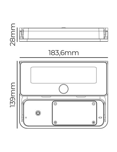 Aplique solar 12w 1.600lm 6.500k. edm