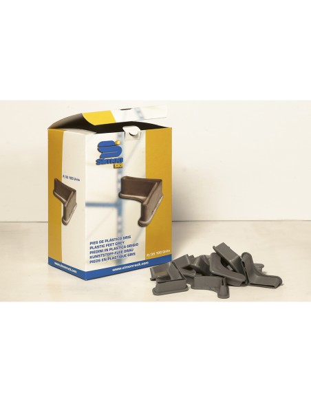 Caja 100 und. pies p/40 gris. simon rack