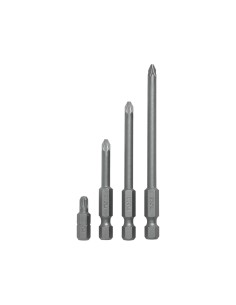 Juego 10 puntas pozidriv pz 1x25mm 1/4" acero bpz125 mota 2