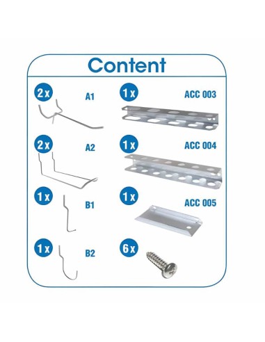 Bolsa 9 und. bt-panel (6 ganchos+3 accs) ac012....