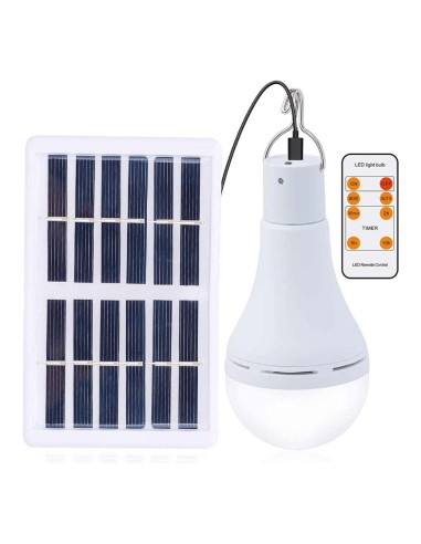 Bombilla solar portátil recargable