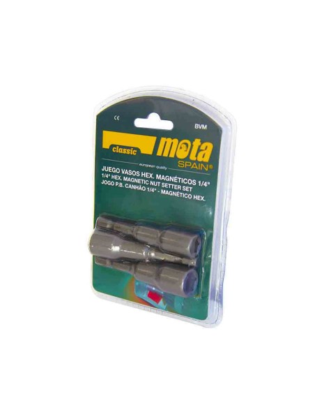 Juego vasos hexagonales magneticos 8-10-11mm bvm mota