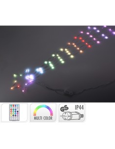 Adorno led estrella fugaz, rgb, 85 leds, 220v, mando a distancia.