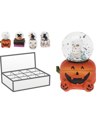 Bola de nieve y agua halloween, ø45mm, 4 modelos.