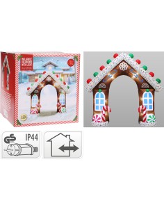 Inflable casita caramelo con led, ip44, 290 x 70 x 270 cm