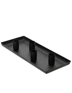 Candelero rectangular de hierro negro