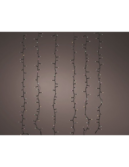 Cortina led parpadeante, multicolor suave, 3,75m