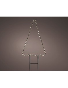 Estaca microled en forma de pino, para exterior, 18x0,6x27cm. lumineo