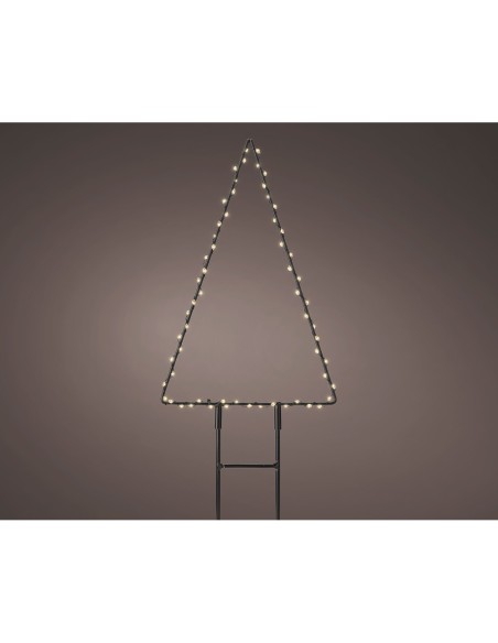 Estaca microled en forma de pino, para exterior, 18x0,6x27cm. lumineo