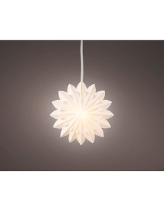 Estrella colgante de papel led, ø40 x 20,5 cm.