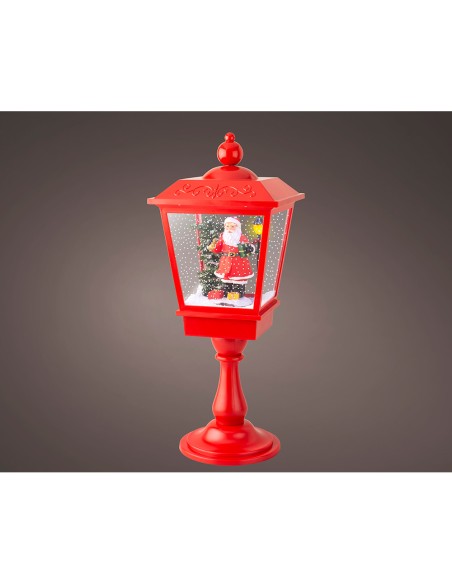 Farol papa noel con movimiento y música
